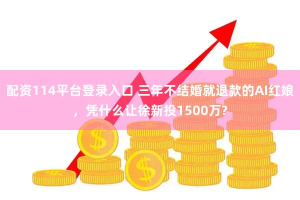 配资114平台登录入口 三年不结婚就退款的AI红娘,凭什么让徐新投1500万?